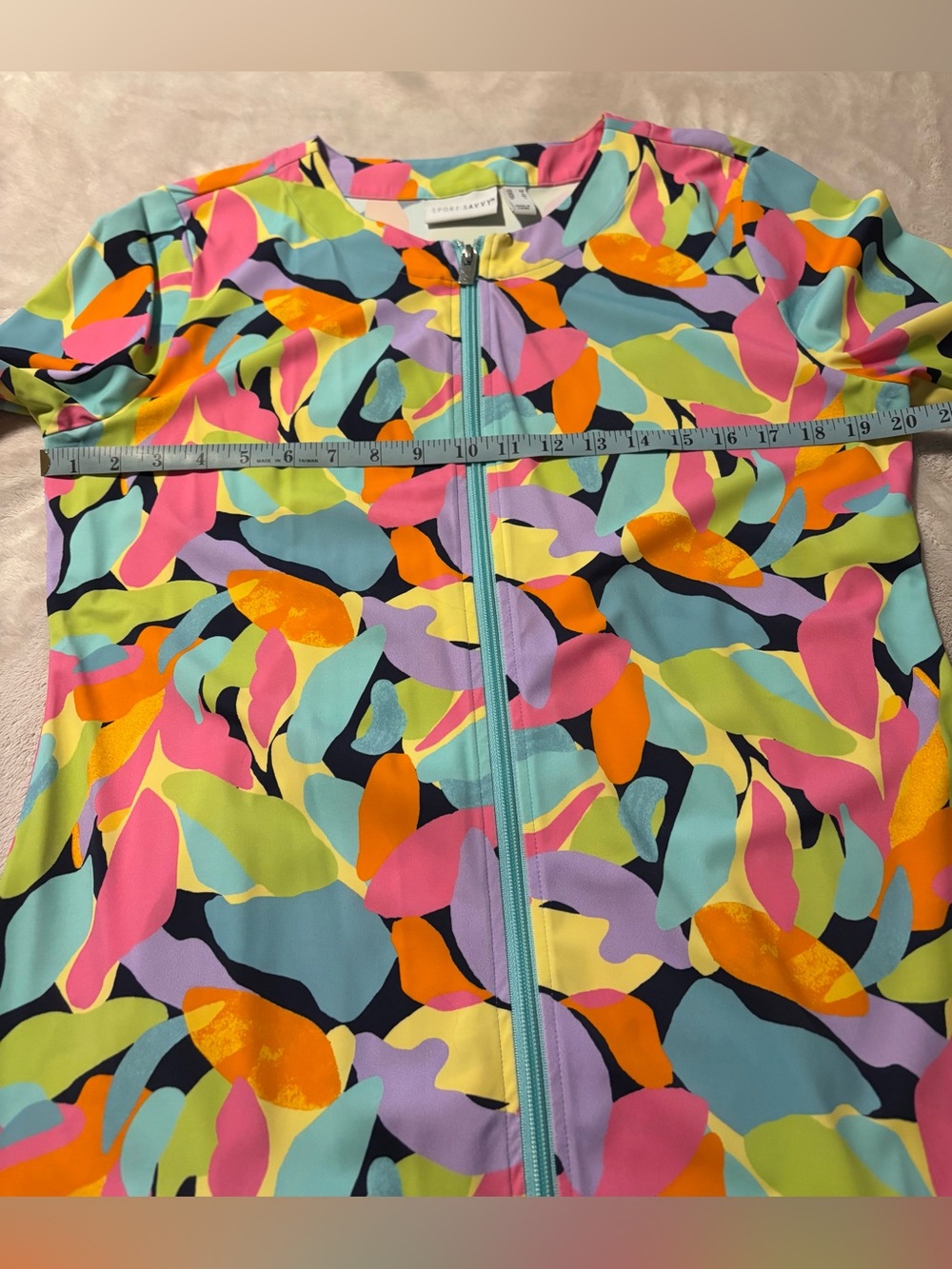 Sport Savvy Colorful Abstract Print Jacket - Picture 7 of 8